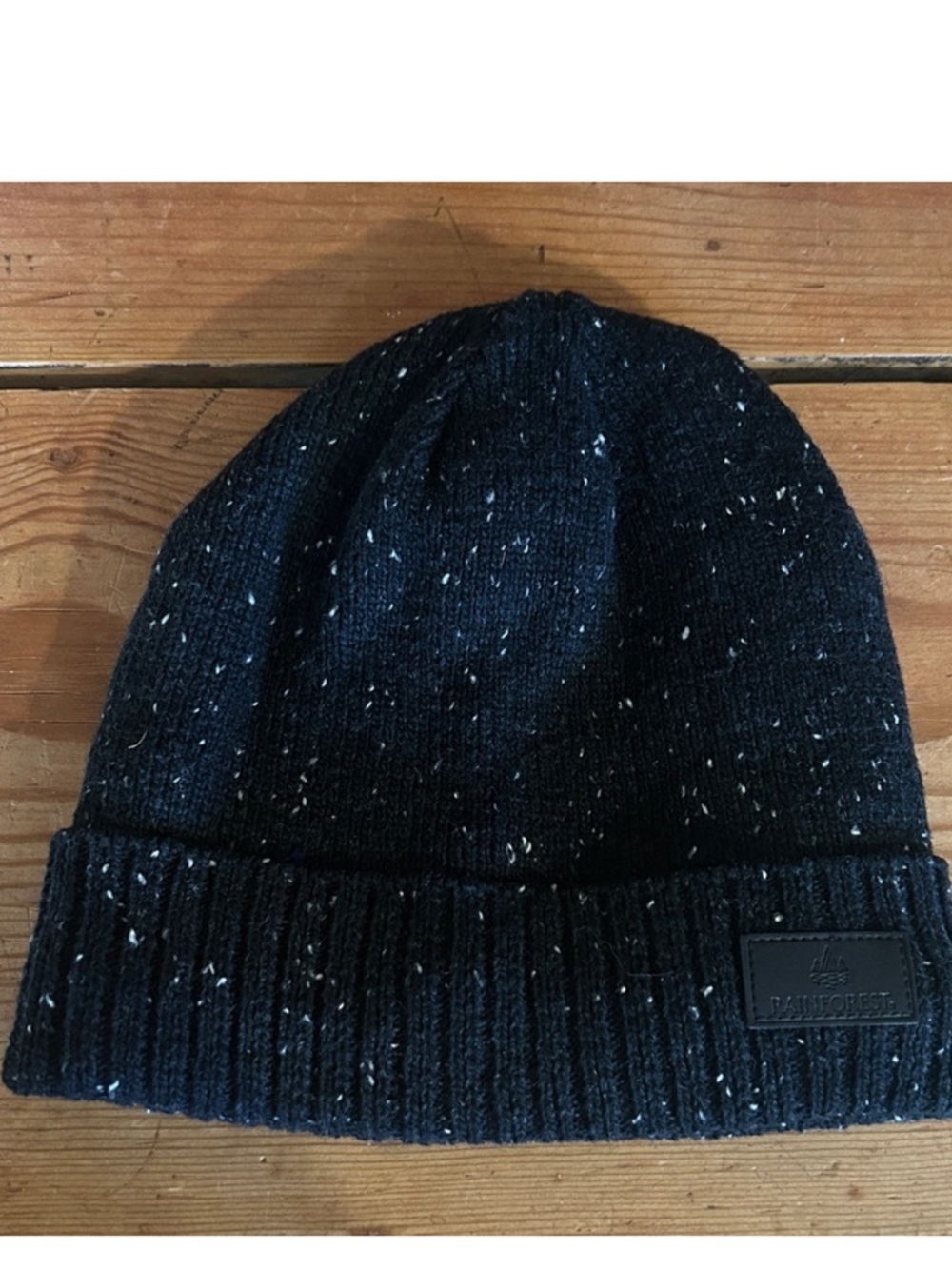 RAINFOREST Black Speckled Beanie Fleece Lined